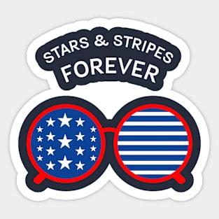 Stars & Stripes Forever Independence Day Sticker